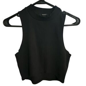 Forever 21 Black Cropped Tee